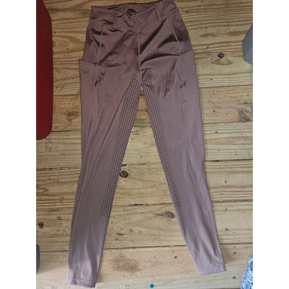 Horse Riding EQUESTRIAN WOMEN's Khaki Leggings, size Small, silicone grip.